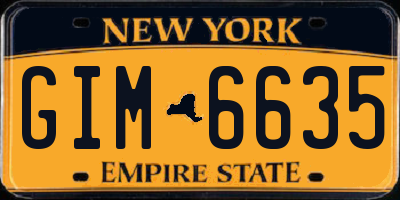 NY license plate GIM6635