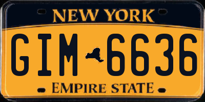 NY license plate GIM6636