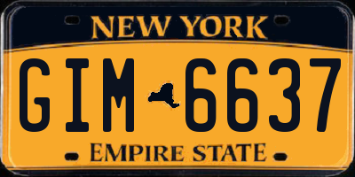NY license plate GIM6637