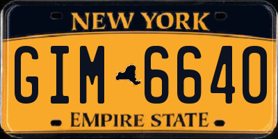 NY license plate GIM6640