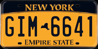 NY license plate GIM6641