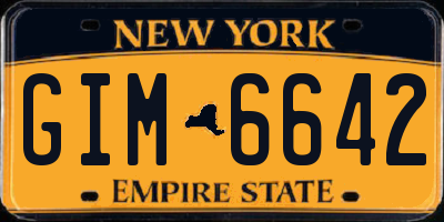 NY license plate GIM6642