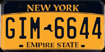 NY license plate GIM6644