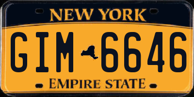 NY license plate GIM6646