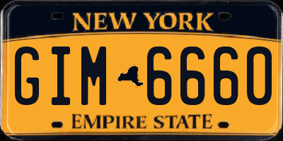 NY license plate GIM6660