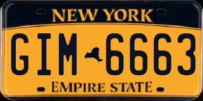 NY license plate GIM6663