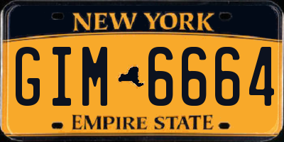 NY license plate GIM6664