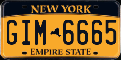 NY license plate GIM6665