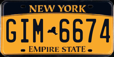 NY license plate GIM6674