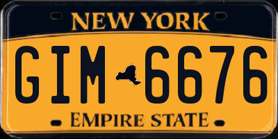 NY license plate GIM6676