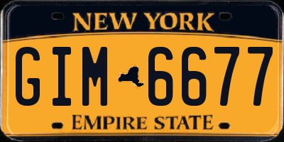 NY license plate GIM6677