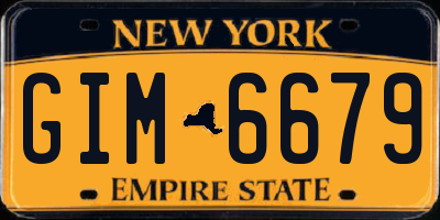 NY license plate GIM6679