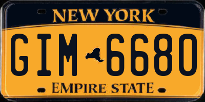 NY license plate GIM6680