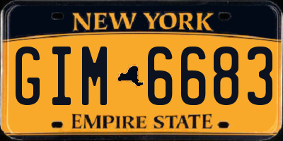 NY license plate GIM6683