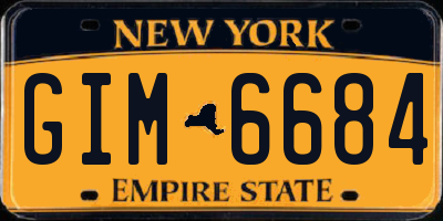 NY license plate GIM6684