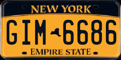 NY license plate GIM6686