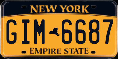 NY license plate GIM6687