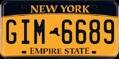 NY license plate GIM6689