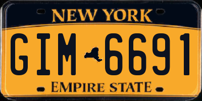 NY license plate GIM6691