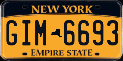 NY license plate GIM6693