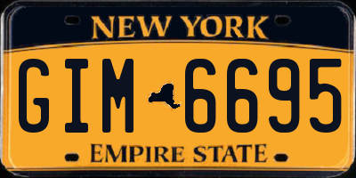 NY license plate GIM6695