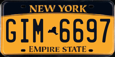 NY license plate GIM6697