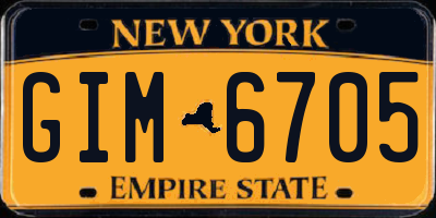 NY license plate GIM6705