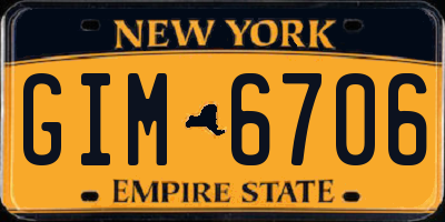 NY license plate GIM6706