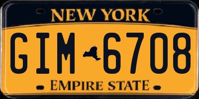 NY license plate GIM6708