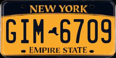 NY license plate GIM6709