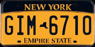 NY license plate GIM6710