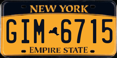 NY license plate GIM6715