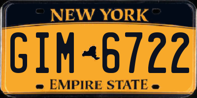 NY license plate GIM6722