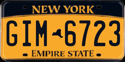 NY license plate GIM6723