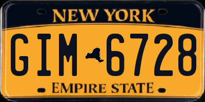 NY license plate GIM6728
