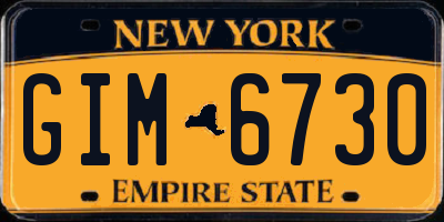NY license plate GIM6730