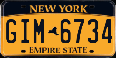 NY license plate GIM6734