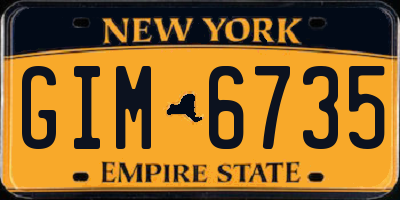 NY license plate GIM6735