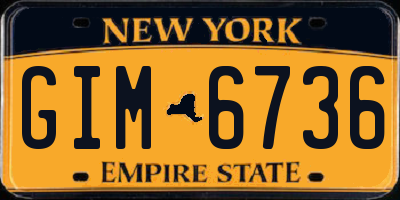 NY license plate GIM6736