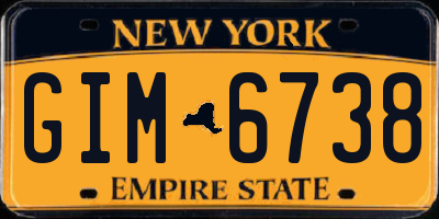 NY license plate GIM6738