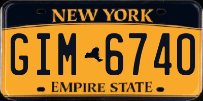 NY license plate GIM6740