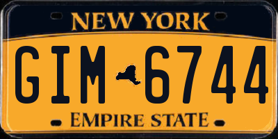 NY license plate GIM6744