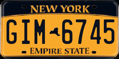 NY license plate GIM6745