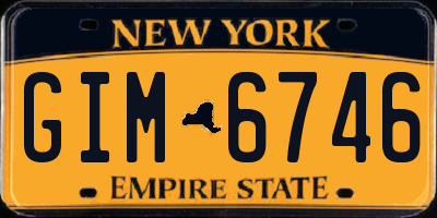NY license plate GIM6746