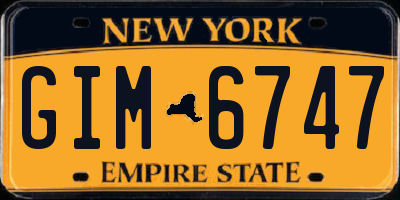 NY license plate GIM6747