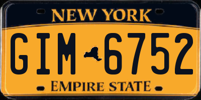 NY license plate GIM6752