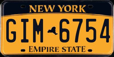 NY license plate GIM6754