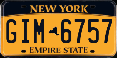 NY license plate GIM6757
