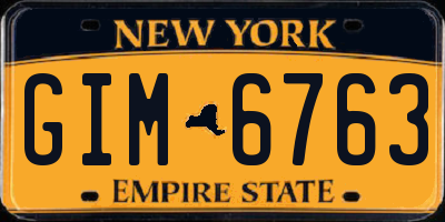 NY license plate GIM6763
