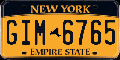 NY license plate GIM6765